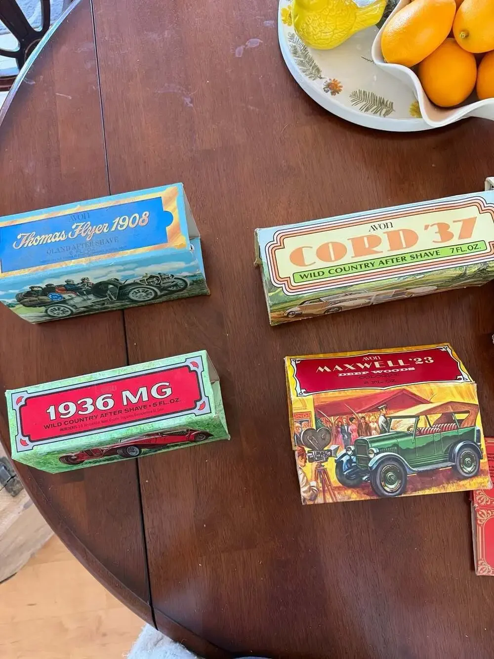 Collection of 7 Vintage Avon Antique Car Fragrance Boxes